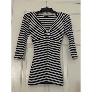 Black and White Striped top from guess size XS